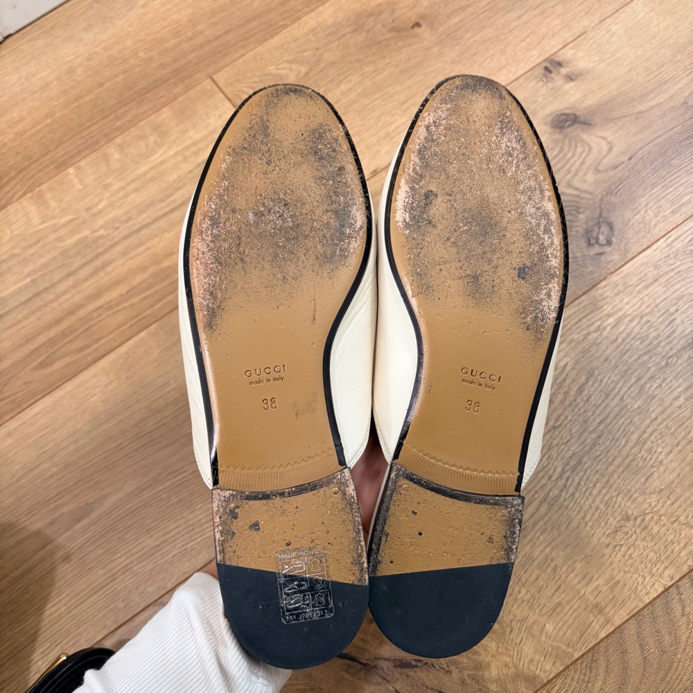 GUCCI Princetown horsebit mule in white leather - Size 38 / US 8 - Picture 9 of 12